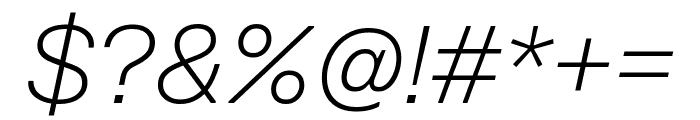 FKGroteskNeue ThinItalic Font OTHER CHARS