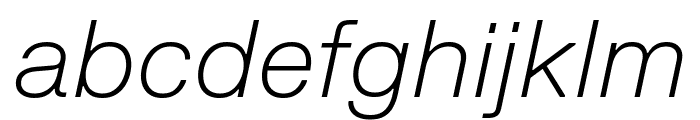 FKGroteskNeue ThinItalic Font LOWERCASE