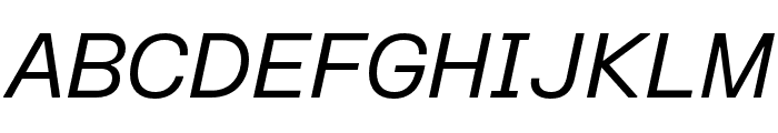 FKGroteskSemiMono Italic Font UPPERCASE