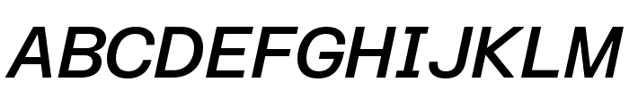 FKGroteskSemiMono MediumItalic Font UPPERCASE