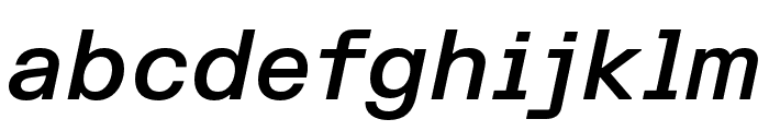 FKGroteskSemiMono MediumItalic Font LOWERCASE