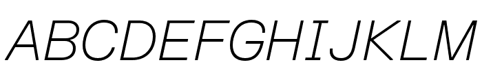 FKGroteskSemiMono ThinItalic Font UPPERCASE