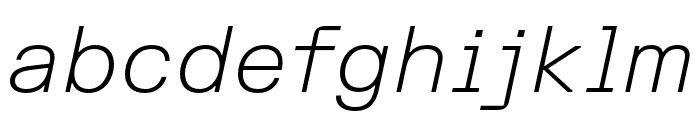 FKGroteskSemiMono ThinItalic Font LOWERCASE