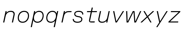 FKGroteskSemiMono ThinItalic Font LOWERCASE