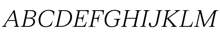 FKRomanStandard LightOblique Font UPPERCASE