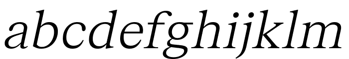 FKRomanStandard LightOblique Font LOWERCASE