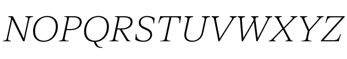 FKRomanStandard ThinOblique Font UPPERCASE