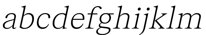 FKRomanStandard ThinOblique Font LOWERCASE