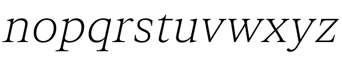 FKRomanStandard ThinOblique Font LOWERCASE