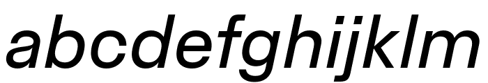 FabricSans RegularItalic Font LOWERCASE
