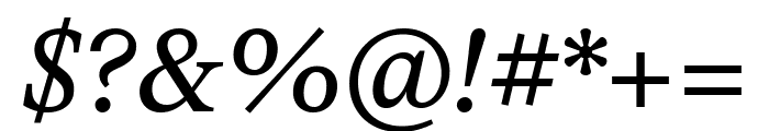 FabricSerif RegularItalic Font OTHER CHARS