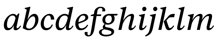 FabricSerif RegularItalic Font LOWERCASE