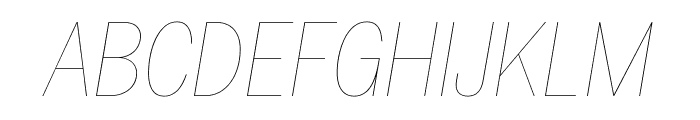 Fakt Condensed Air Air Italic Font UPPERCASE