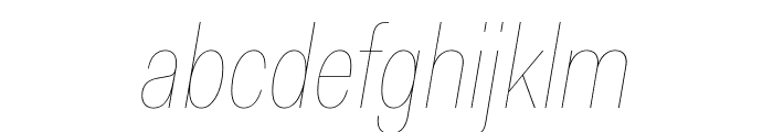 Fakt Condensed Air Air Italic Font LOWERCASE