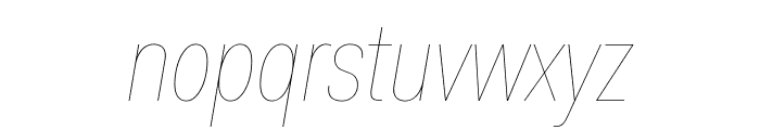 Fakt Condensed Air Air Italic Font LOWERCASE