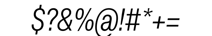 Fakt Condensed Blond Italic Font OTHER CHARS