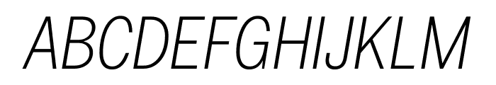 Fakt Condensed Light Italic Font UPPERCASE