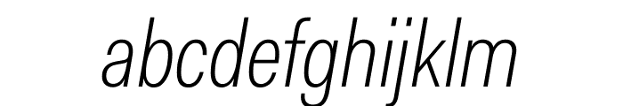 Fakt Condensed Light Italic Font LOWERCASE