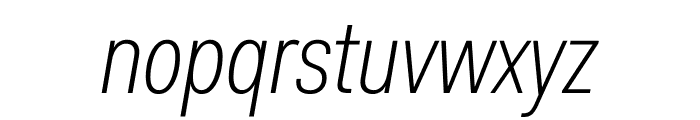 Fakt Condensed Light Italic Font LOWERCASE