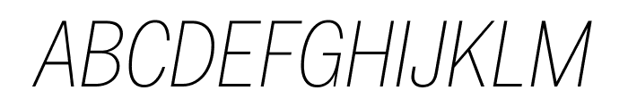 Fakt Condensed Thin Thin Italic Font UPPERCASE