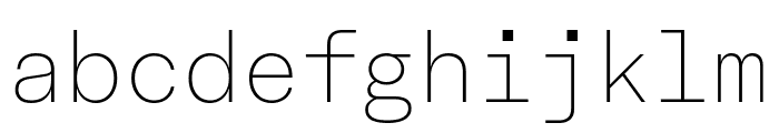 Fakt Mono Thin Thin Font LOWERCASE