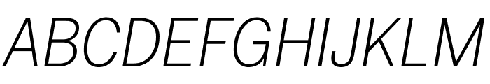 Fakt SemiCondensed Light Italic Font UPPERCASE