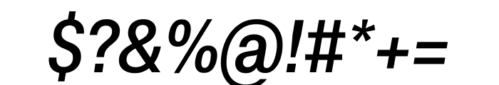 Fakt SemiCondensed Medium Italic Font OTHER CHARS