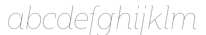 Fakt Slab Air Air Italic Font LOWERCASE