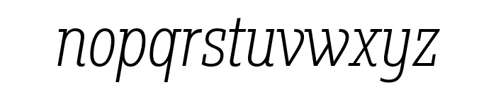 Fakt Slab Condensed Light Italic Font LOWERCASE