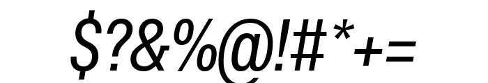 Fakt Slab Condensed Normal Italic Font OTHER CHARS