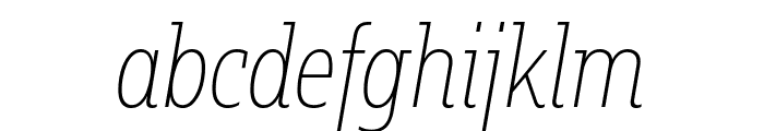 Fakt Slab Condensed Thin Thin Italic Font LOWERCASE