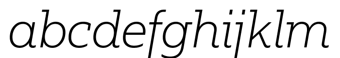 Fakt Slab Light Italic Font LOWERCASE