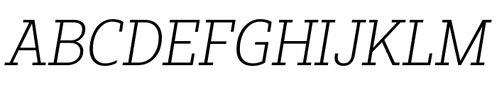 Fakt Slab SemiCondensed Light Italic Font UPPERCASE