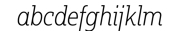 Fakt Slab SemiCondensed Light Italic Font LOWERCASE