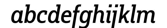 Fakt Slab SemiCondensed Medium Italic Font LOWERCASE