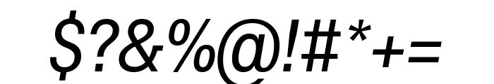 Fakt Slab SemiCondensed Normal Italic Font OTHER CHARS