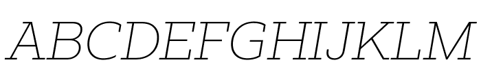 Fakt Slab Thin Thin Italic Font UPPERCASE