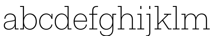 Fakt Slab Thin Thin Font LOWERCASE