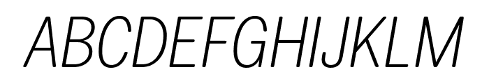 Fakt Soft Condensed Light Italic Font UPPERCASE