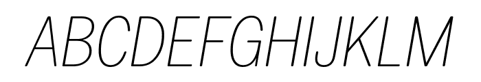 Fakt Soft Condensed Thin Italic Font UPPERCASE