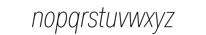 Fakt Soft Condensed Thin Italic Font LOWERCASE