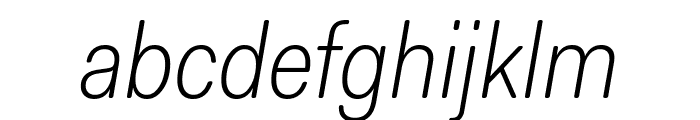 Fakt Soft SemiCondensed Light Italic Font LOWERCASE