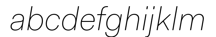 Fakt Soft Thin Italic Font LOWERCASE