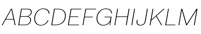 Fakt Thin Thin Italic Font UPPERCASE