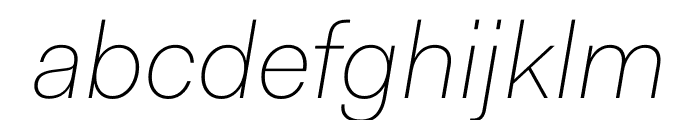 Fakt Thin Thin Italic Font LOWERCASE