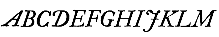Fell Type Italic Font UPPERCASE