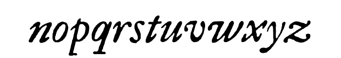 Fell Type Italic Font LOWERCASE