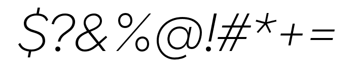 FellixTRIAL LightItalic Font OTHER CHARS