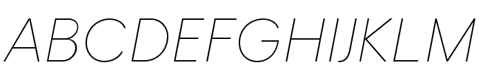 FellixTRIAL ThinItalic Font UPPERCASE