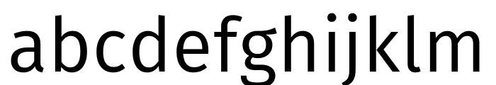 Fira Sans Book Font LOWERCASE